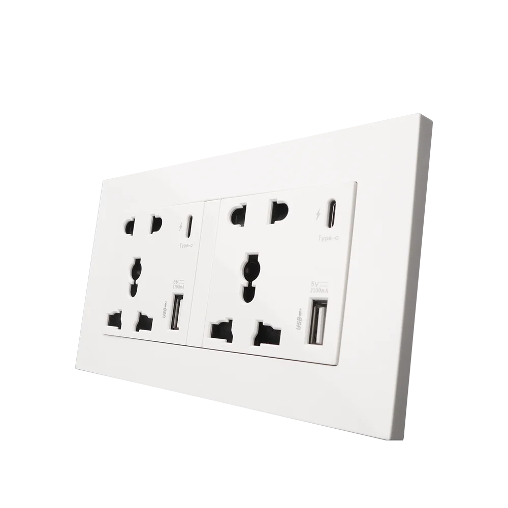 House Home Depoguye UK 13A universal 10-pin quick charging USB wall A socket, Ty - £44.60 GBP