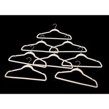 VTG Felt Clothes Non Slip Hangers (8) Closet Organization Peach Colored ... - $16.82