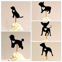 Dog cupcake toppers, pet cupcake toppers, dog party, pet party, dog them... - $135.86 MXN