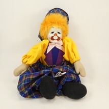 Vintage Porcelain Head Clown Doll Artmark in Chicago Dolls 11 in tall  YJJ10 - £9.34 GBP