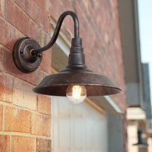 Farmhouse Outdoor Lights Wall Mount Fixture Vintage Bronze Industrial Exterior - £45.95 GBP
