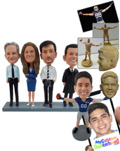 Personalized Bobblehead Lawyers and judge family posing with nice clothes - Care - £252.59 GBP