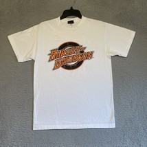 Harley Davidson Shirt Mens Medium White Black Laidlaws Baldwin Park CA - £12.64 GBP