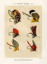 13831.Decor Poster.Room interior art design.Fishing fly.Fish market bait shop - £12.90 GBP+