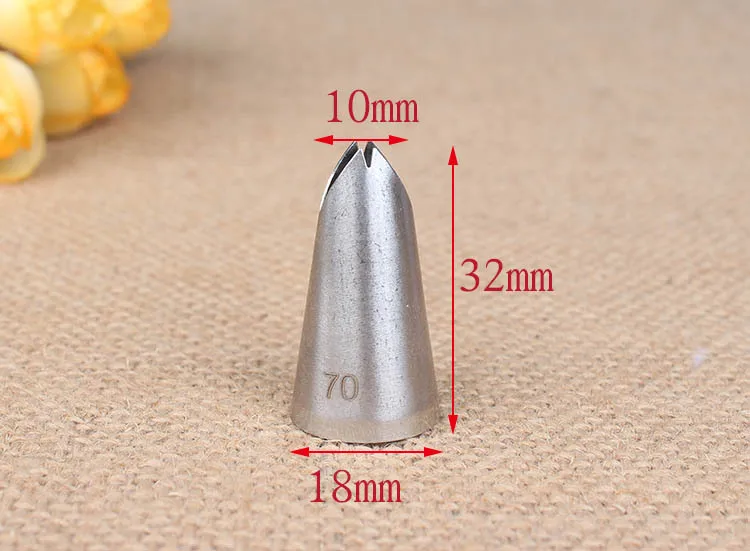 70# Leaves Decorating Mouth 304 Stainless Steel Welding Ba Cream DIY Tool Small  - £102.42 GBP
