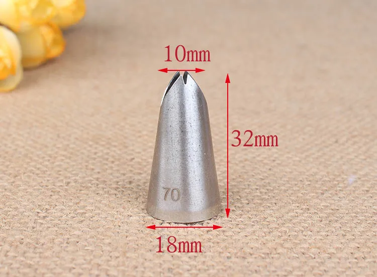 70# Leaves Decorating Mouth 304 Stainless Steel Welding Ba Cream DIY Tool Small  - £95.78 GBP