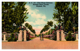 DC 101 Club House Hialeah Race Course Hialeah Florida Vintage Linen Postcard - £3.10 GBP