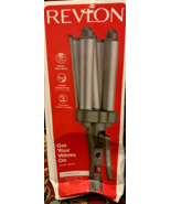Revlon 3 Barrel Jumbo Heat Iron Ceramic Hair Waver Styler Swivel Cord Black - $21.55 CAD