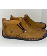 Mens Leather Sports Shoes Outdoor Running Sneakers Casual Ankle Boots Si... - €35,32 EUR