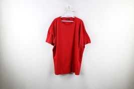Vintage 90s Ralph Lauren Mens XL Faded Blank Short Sleeve T-Shirt Red Cotton - £27.22 GBP
