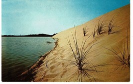 Vintage Beach Grass Sand Dunes Cape Cod Massachusetts Postcard landscapes water - £1.57 GBP