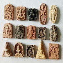 15 Thai Buddhist Buddha Buddhism Clay Amulet Tablets Thai Amulet Craft Supplies  - £15.17 GBP