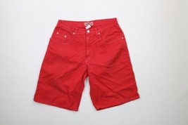 Vintage 90s Guess Jeans Mens 31 Distressed Spell Out Denim Jean Shorts Red USA - £39.52 GBP