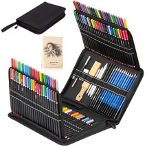 144 Pack Drawing Sketching Coloring Set,Include 120 Professional Soft Co... - £51.89 GBP