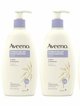 2 Pack Aveeno Stress Relief Moisturizing Lotion To Calm & Relax LAVENDER18.0FL O - $48.51