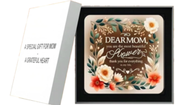 Gift for Mom Acrylic Block Tribute Plaque for Mom Great Gift Idea! 4&quot; X 4&quot; NEW - £10.96 GBP