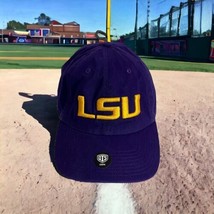 LSU Tigers Logo Embroidered ‘47 Brand Baseball Cap Hat Dad Snap back Purple Gold - £19.25 GBP