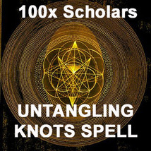 100X 7 SCHOLARS UNTANGLING KNOTS RESOLVE PROBLEMS SECRET MAGICK RING PENDANT image 2