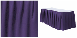 Table Skirt 14&#39; Linear Polyester for table 4 feet x 30&quot; - Purple - P01 - £95.85 GBP