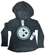 NFL Team Apparel Gray Steelers Long Sleeve Hooded Top Size Girl&#39;s S M - $27.41 CAD