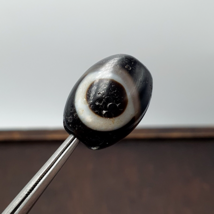 Antiguo tibetano 1 ojo ágata patrón único piedra ágata Dzi Bead Amulet #2 - $828.38 MXN
