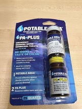 Potable Aqua Water Purification Tablets with PA Plus, Portable and Effective New - £6.86 GBP