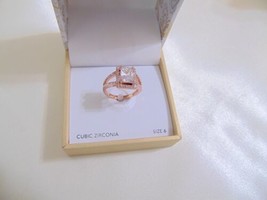 Charter Club size 6 Rose Gold-Tone Cubic Zirconia Ring CL118 $27 - $12.47