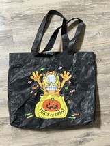 Garfield Trick Or Treat Bag Tote Black Halloween Candy Jack-o-lantern  ‍⬛  - £11.59 GBP