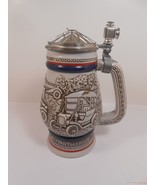 Vintage Avon Ceremarte Lidded Beer Stein  MG Stanley Steamer Ford Model ... - $14.00
