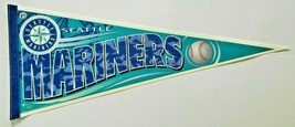 Rare Vintage 1997 MLB Pennant Seattle Mariners WinCraft Sports 12&quot; x 30&quot; NOS - £14.10 GBP