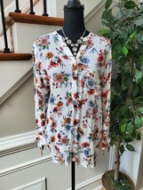 NWT- Chelsea &amp; Theodore Floral Boho Tunic Top Blouse Hi-Lo Size Xl - £18.88 GBP