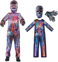 Wbesty  Kids Skeleton Costume - Skeleton Robe, Gloves, Skull Face - 7-8 Years - £14.70 GBP