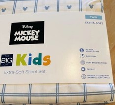 Disney Mickey Mouse Silhouette Twin Sheets Flat Fitted Pillowcase The Big One - $28.04