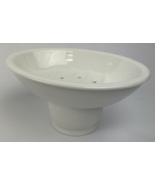 Designer Self Draining 2 Piece Soap Dish White Glazed Ceramic Finish - LOOK - $364.88 MXN