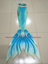 Aqua Beige Mermaid Tail For Swimming, Women Kids Swimmable Fairy Mermaid Tail - £83.82 GBP