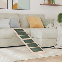 vidaXL Dog Ramp Grey Solid fir wood 47.2 x 11.8 in Collapsible - $178.69 CAD