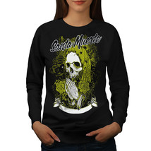 Wellcoda Santa Muerte Skull Womens Sweatshirt, Death Casual Pullover Jumper - £23.10 GBP+