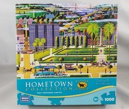 Hometown Union Square Jigsaw Puzzle 1000 Piece Heronim Mega Trolley Horses - $11.28