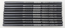 10 Vintage Eberhard Faber Design Ebony 6325 Jet Black Extra Smooth Pencils - £19.10 GBP