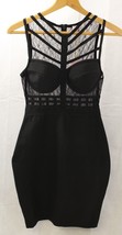 Apeach Clothing Woman Black Mesh Dress Nightclub Party Sexy Size S - £9.37 GBP