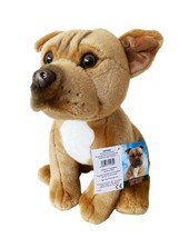 Red Staffordshire Bull Terrier 12&quot;  gift wrapped,or not with engraved tag or not - £31.27 GBP+