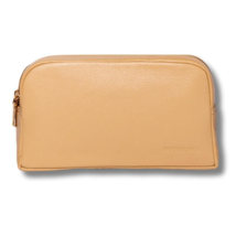 Happy Skin Co Leather Cosmetic Beauty Bag Tan - $165.22