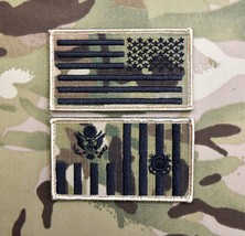 Multicam US Coast Guard Ensign Flag &amp; Reverse US Flag Patch Set USCG Coa... - $17.50