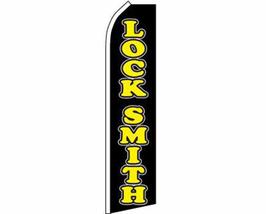 Lock Smith Black &amp; Yellow Swooper advertising Flag - £19.89 GBP
