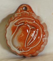 Terracotta Red Clay Pottery Mold Pear Design Cake Jello Decorative - $16.82
