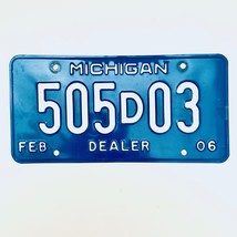 2006 United States Michigan Base Dealer License Plate 505D03 - £13.23 GBP