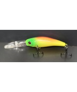 Deep Diving Crankbait Molded Color Green Red Yellow Ultra Sharp Trebles ... - £5.75 GBP