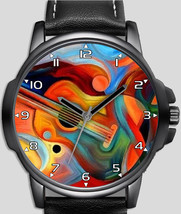 Guitar Colorful Art Unique Wrist Watch FAST UK - £43.26 GBP