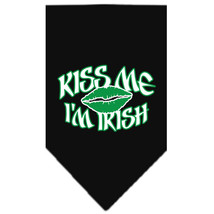 Kiss me I&#39;m Irish Screen Print Bandana Black Small - £9.16 GBP