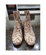 Chinese Laundry Womens Davinna Taupe Ankle Boots Shoes Medium Faux Snake... - $37.91 CAD